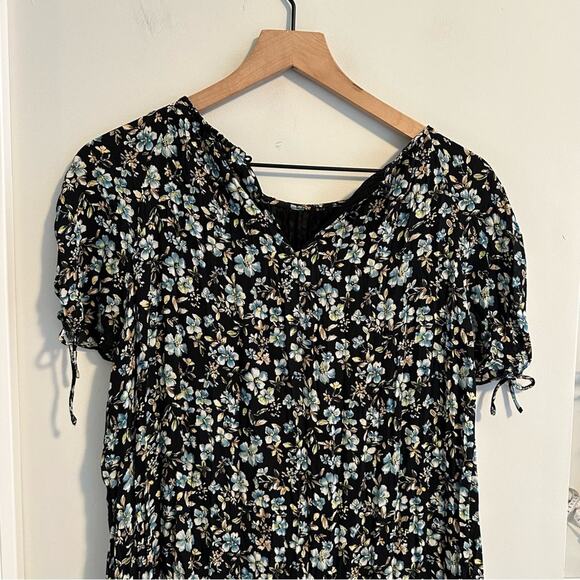 Anthropologie Current Air Blue Floral Mini Dress Small - Picture 6 of 15